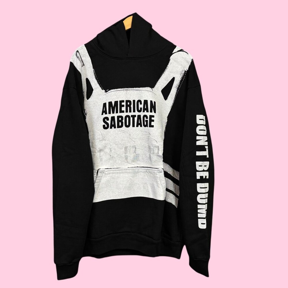 Asap Rocky x AWGE American Sabotage BV Dont Be Dumb Hip-Hop Hoodie 2XL